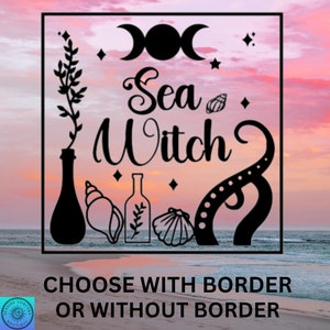 Sea Witch Decal, Marine Sorceress, Fucusyas, Car Decal, Indoor/Outdoor, Waterproof, Vinyl, Many Colors & Sizes, FREE SHIPPING