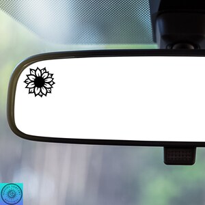 Sunflower Decal, Tiny Sunflower, Flower, Car Mirror Decals, Mini Decals, Tiny Decals, Indoor/Outdoor Vinyl, Many Colors, FREE SHIPPING