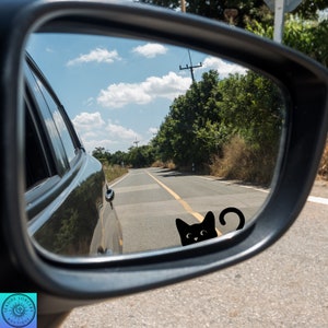 Cat Decal, Mini Cat, Peeking Cat, Rearview Mirror Decal, Car Decal, Easter Egg, Indoor/Outdoor Vinyl, Mini Decal, Many Colors, Free Shipping image 5