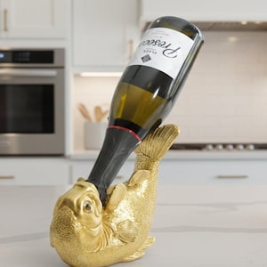 Gold Fish Wine Bottle Holder