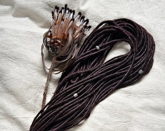 Extra-Long Dark Chocolate Brown Synthetic Double-Ended Dreadlocks Extensions (80-100 cm)
