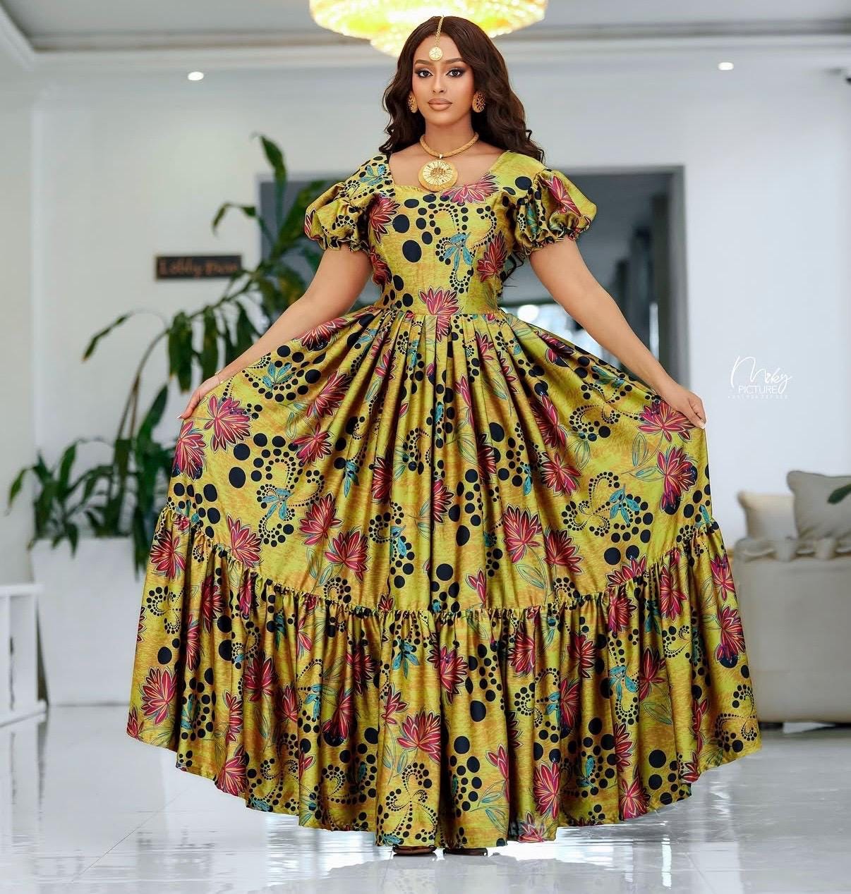Ethiopia Chiffon Dress - Etsy
