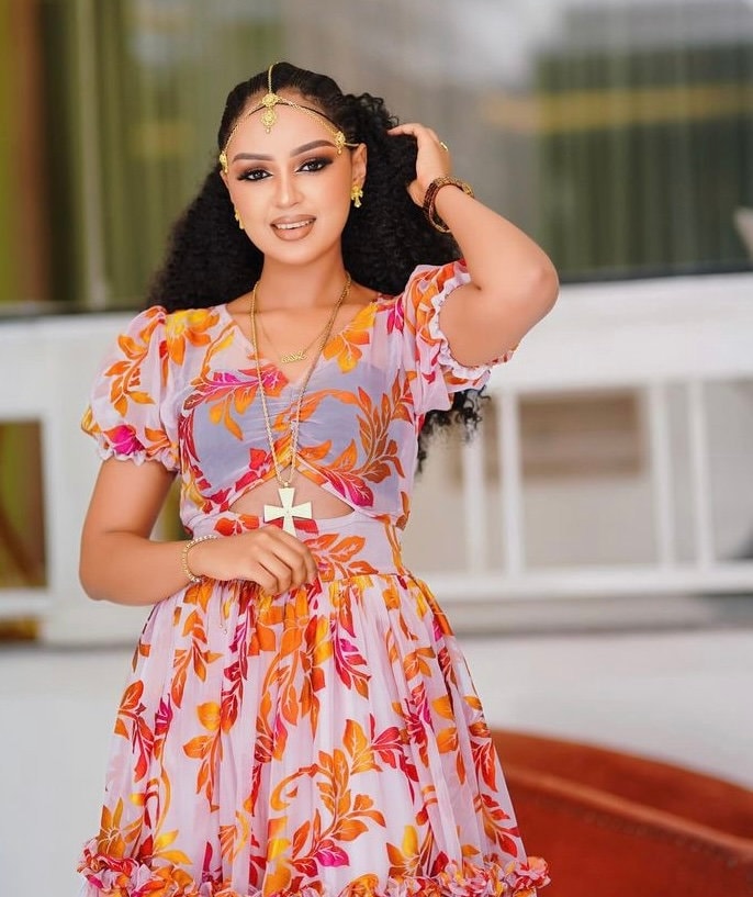 Ethiopian chiffon dress hot sale