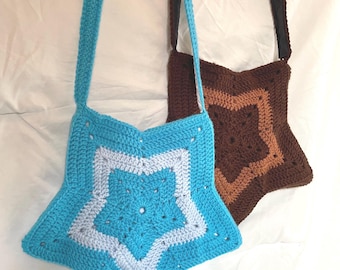 Bolso bandolera Estrella de Crochet / bandolera hecha a mano totalmente forrada
