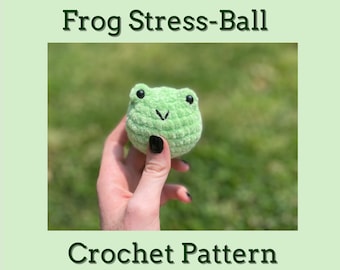 PDF Crochet Pattern: Frog Stress-Ball | no-sew  amigurumi pattern