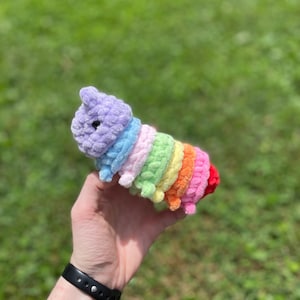 Raupe Fidget Gehäkelte Plüschtier | Amigurumi Fidget Spielzeug