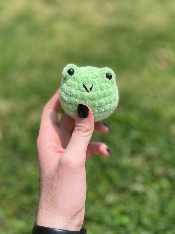 Frog Stress Ball Crochet Plushie Amigurumi Frog 