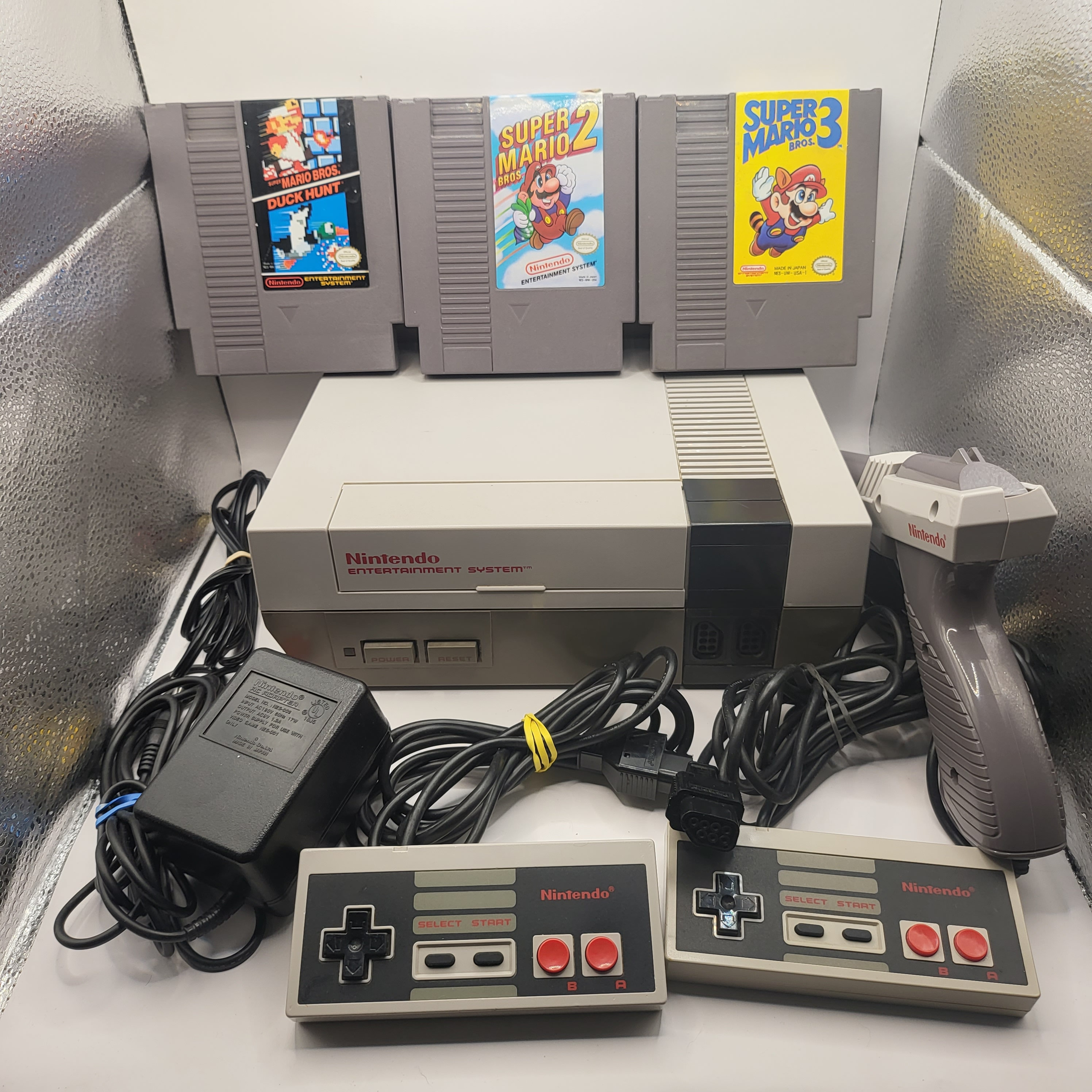 Nintendo Nes Console Super Mario Bros 123 Authentic Etsy