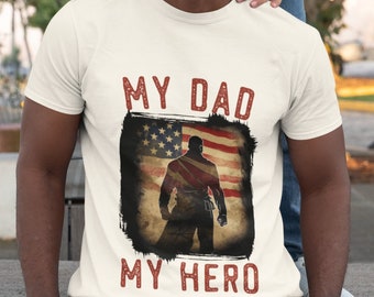 American Flag Dad T-shirt - Patriotic Gift for Best Dad Ever