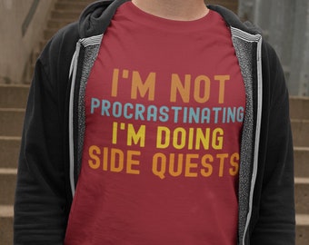 Fun Gaming T-Shirt - Side Quest Shirt - Novelty Gamer Tee for Men & Women - Gamer Gifts