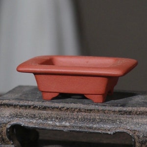 Macetas pequeñas rectangulares, mini jardinera hecha a mano, mini maceta suculenta única, mini jardinera de cerámica con drenaje, jardinera extra pequeña