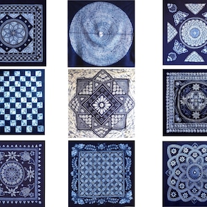 150x150cm Square Tablecloth, High Quality Cotton Tablecloth, Tie Dye Blue Tablecloth, Armchair Cover, Sofa cover, Wall Hanging Tapestry