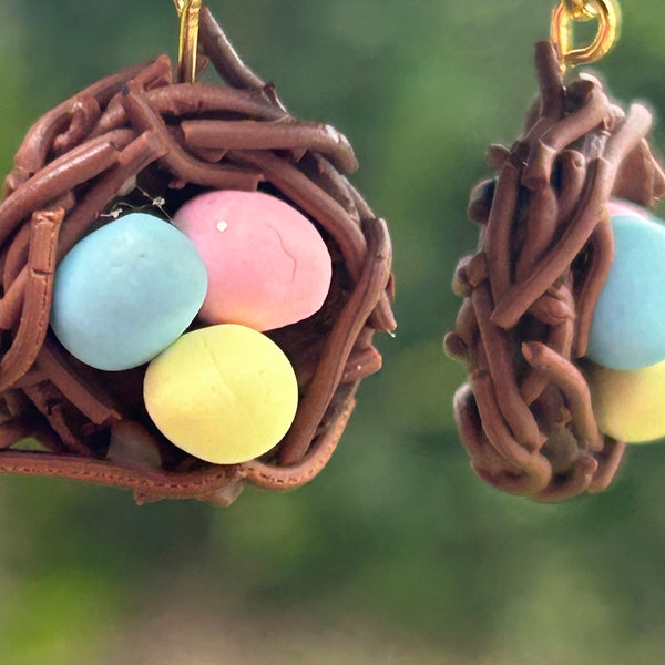 Easter egg / nest / earrings Easter eggs / cute bird nest / Easter gift / Mother’s Day / Easter basket gift