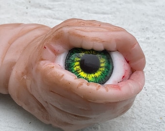 Eklige einäugige / scharfe Zahn Made Schnecken für Schau / Gruseligkeit / seltsam / seltsame Skulptur
