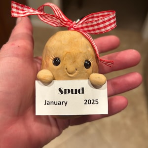 Little potato inspirational cute little potato for work / gift /  friends / family / colleagues / baby shower ornament handmade to order