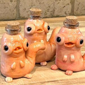 Strange weird wormy jar handmade to order