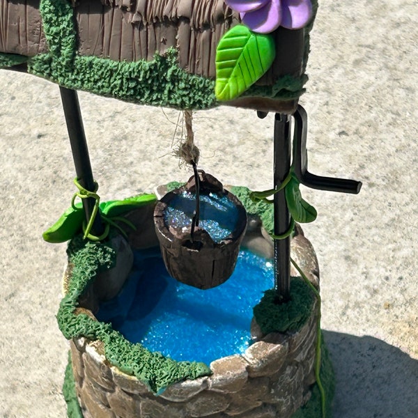 Miniature wishing well for fairy garden or doll house