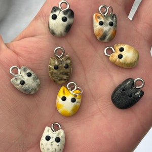 Tiny cute cat charm /  pick your cat / jewelry /  gift / customization / handmade to order/ send me your pics for custom kitty charm