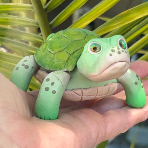 Treffen Sie mürrisch Albert die Schildkröte handgefertigte Tonskulptur Ooak einzigartige Skulptur macht absolut ein großes Geschenk