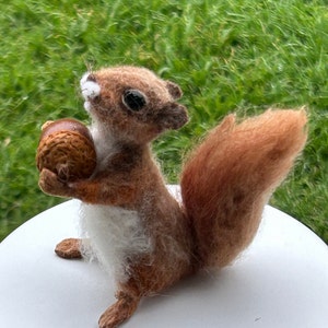 Felted squirrel adorable squirrel handmade needle felted animal Mother’s Day gift idea