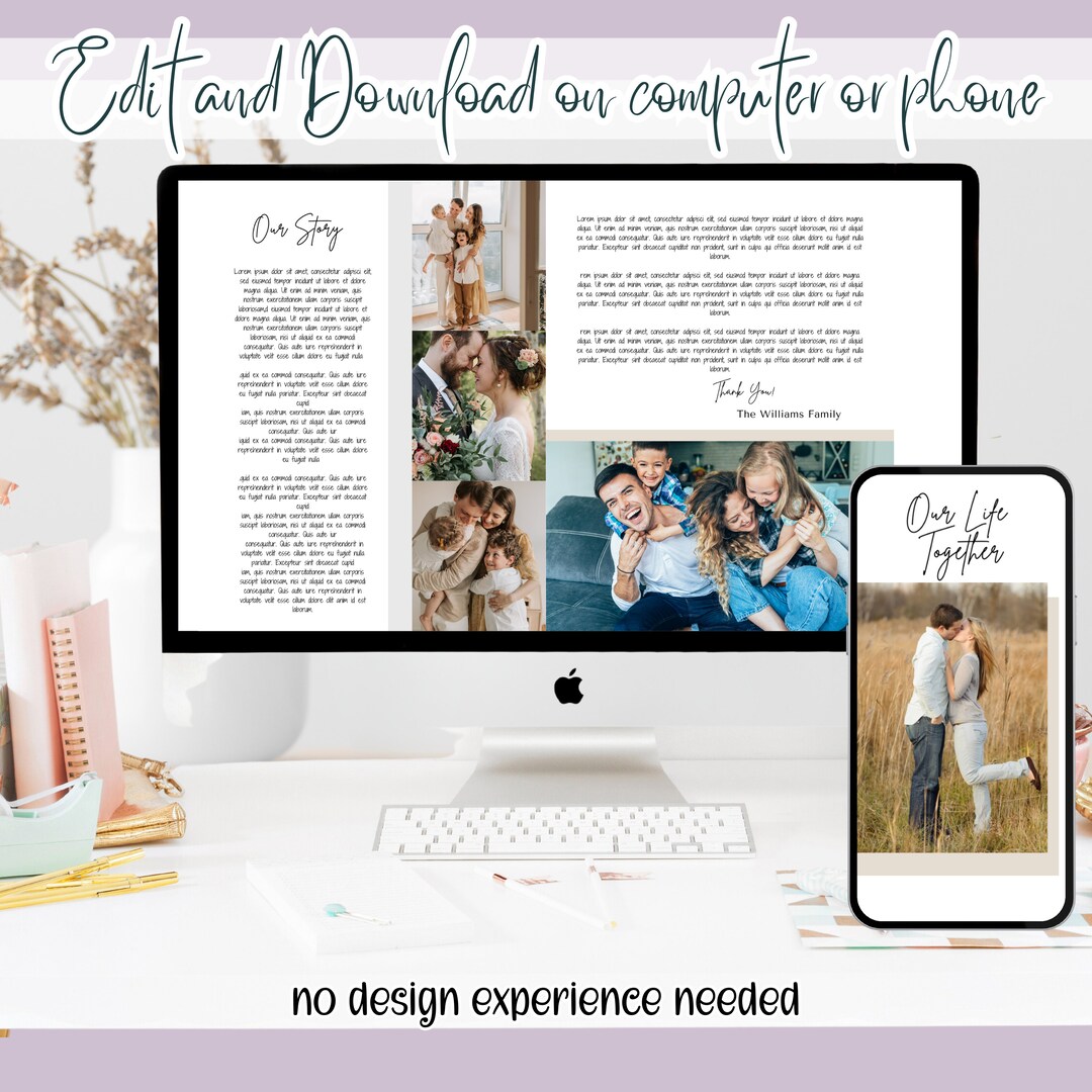 Custom Adoption Profile Book Template, Family Adoption Canva Template ...