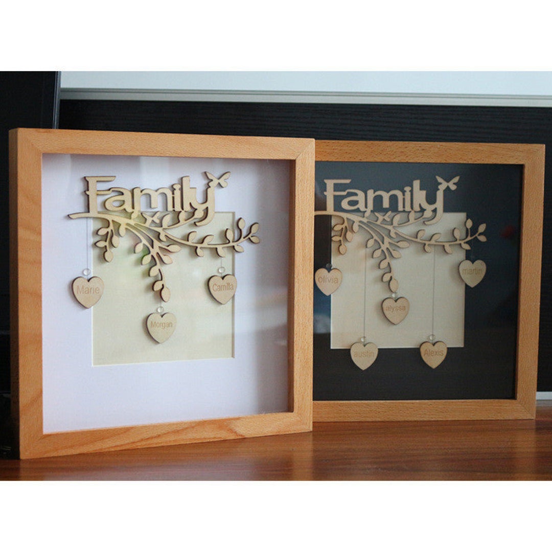 Personalized Family Tree Picture Frames Name Family Tree Frame Etsy