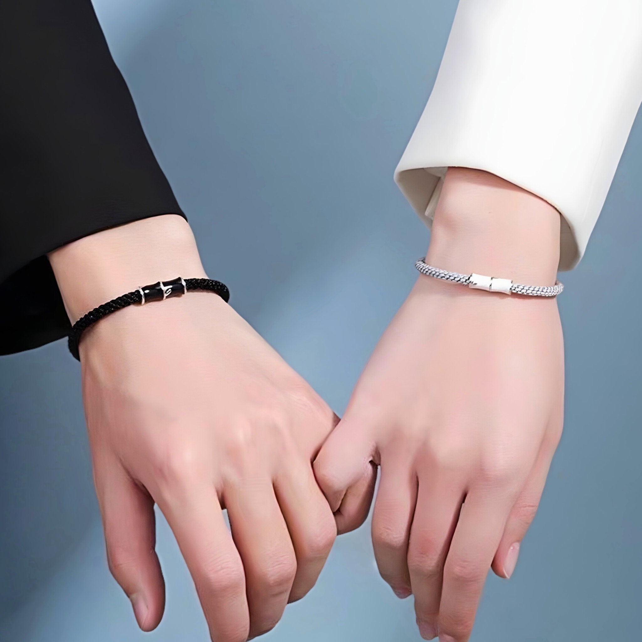 2Pcs Couples Magnetic Bracelets, Set Of 2 Love Bracelets, Gifts For Couples,  Stocking Stuffers,His and Hers bracelet set, best friends bracelet set |  Wish