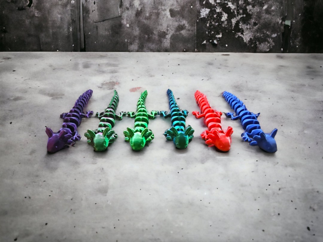 AXOLOTL 3D Printed Plastic Articulated Movable Joints Axolotl Etsy