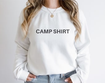 Camp Shirt Unisex Heavy Blend Crewneck Sweatshirt, Hiking Shirt, Hiker Gift, Camping Crew, Outdoor Lover, Adventure Shirt, Camp, Mom Shirt
