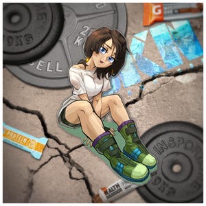 Videl-vinylsticker: Dragon Ball Z Anime-sticker: