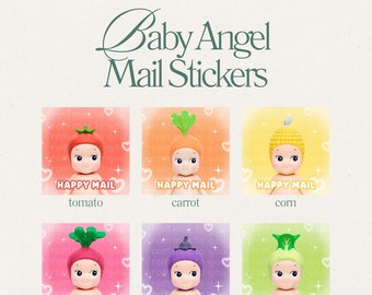 baby angel purikura mail stickers | vegetable series