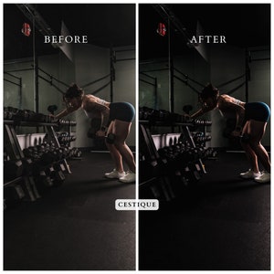 Dark Aesthetic Fitness Lightroom Presets | Mobile & Desktop (DNG, XMP) image 4