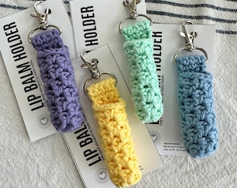 Sunny Lip Balm Keychain Pattern, Crochet Keychain Pattern