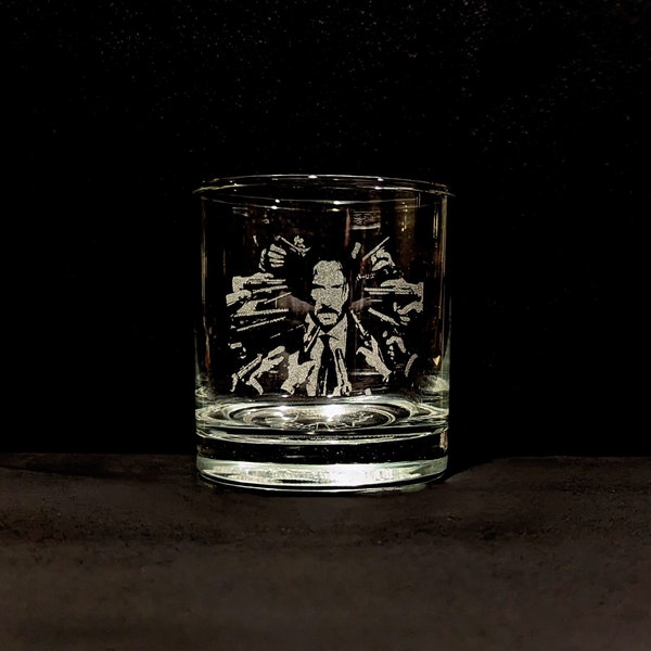 John Wick Inspired Engraved Whiskey Glass