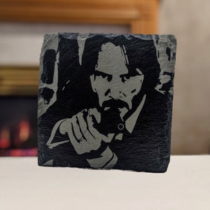 John Wick Inspired Slate Drink Coaster Style 3