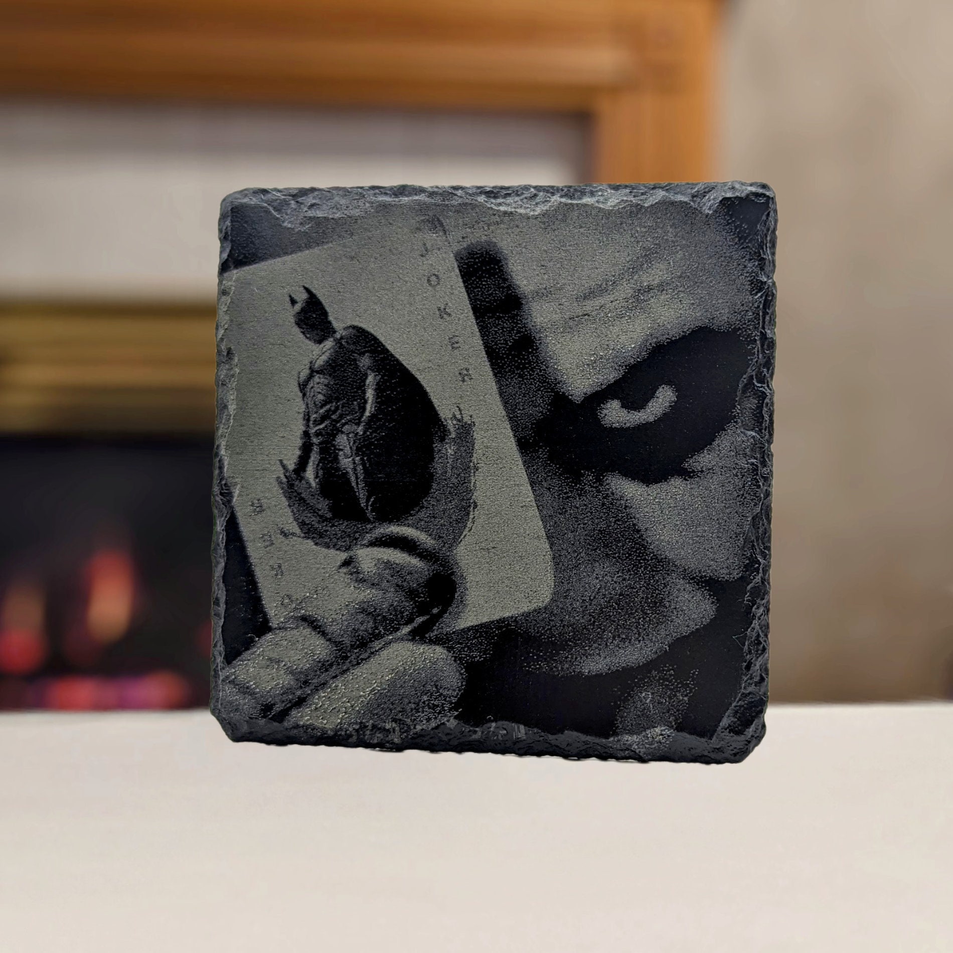 DELUXE Dark Knight Joker Inspired Slate Photo Drink Coaster