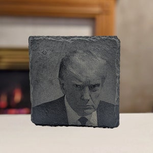 DELUXE Donald Trump Slate Photo Drink Coaster Style 1