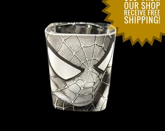 Spider-Man Inspired Engraved Whiskey or Shot Glass
