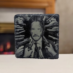 DELUXE John Wick inspired Slate Photo Drink Coaster Style 1