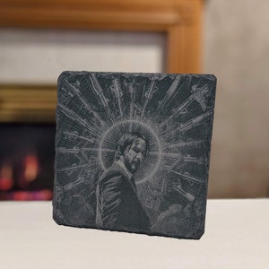 DELUXE John Wick Inspired Slate Drink Coaster Style 2