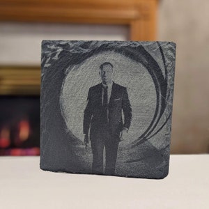 DELUXE James Bond Inspired Slate Drink Coaster