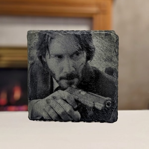 DELUXE John Wick inspired Slate Photo Drink Coaster Style 3