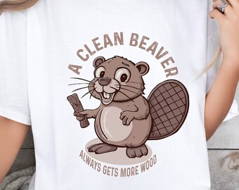 Funny Beaver Adult Humor Cotton Sweatshirt