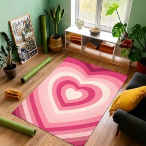 Heart Shaped Rug, Love Decor Rug, Valentines Gift Rug, Hearts Decor Rug, Lovers Area Rug, Valentines Day Rug, Home Decor Rug,Love Design Rug