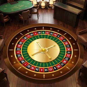 Roulette Table Rug: Microfiber Casino Gaming Mat