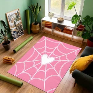 Heart Web Rug, Love Decor Rug, Valentines Gift Rug, Hearts Decor Rug, Lovers Rug, Valentines Day Rug, Home Decor Rug, Love Design Rug