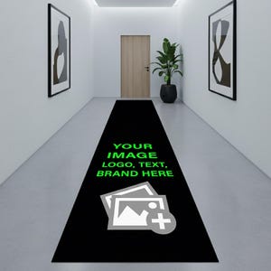Custom Runner Rug, Personalized Carpet, Customize Logo Mat, Custom Kitchen Rug, Corridor Runner Mat, Personalized Image Rug, Non-Slip Rug