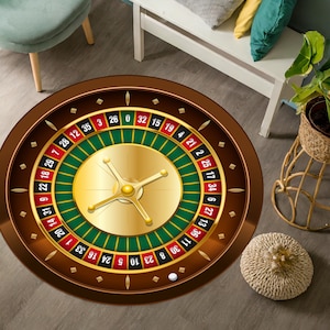 Tapis de table de roulette, tapis de casino, tapis de jeu, tapis décoratif de salle de jeux, tapis de salle de jeux, tapis de roulette, tapis de jeu de roulette, tapis de casino image 1