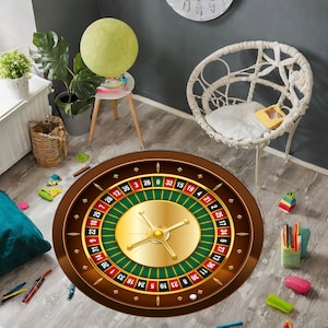 Tapis de table de roulette, tapis de casino, tapis de jeu, tapis décoratif de salle de jeux, tapis de salle de jeux, tapis de roulette, tapis de jeu de roulette, tapis de casino image 4