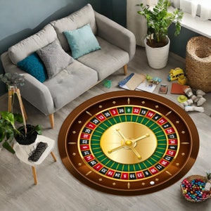 Tapis de table de roulette, tapis de casino, tapis de jeu, tapis décoratif de salle de jeux, tapis de salle de jeux, tapis de roulette, tapis de jeu de roulette, tapis de casino image 3